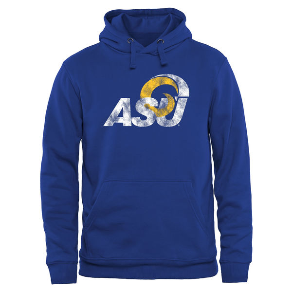 Men NCAA Angelo State Rams Classic Primary Pullover Hoodie Royal